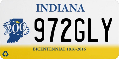 IN license plate 972GLY