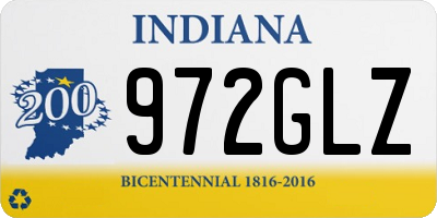 IN license plate 972GLZ