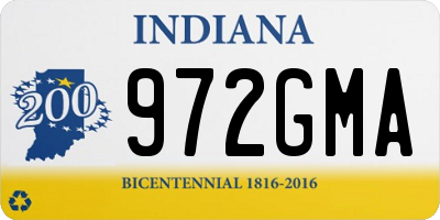 IN license plate 972GMA