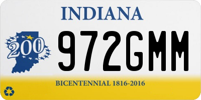 IN license plate 972GMM