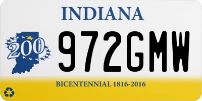 IN license plate 972GMW