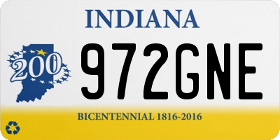 IN license plate 972GNE