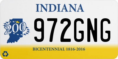 IN license plate 972GNG