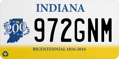IN license plate 972GNM