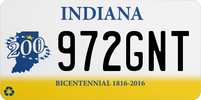 IN license plate 972GNT