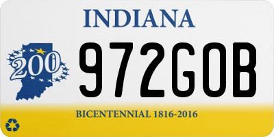 IN license plate 972GOB