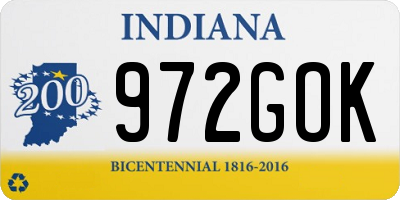IN license plate 972GOK