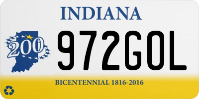 IN license plate 972GOL