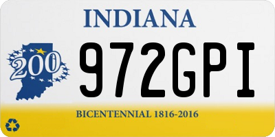 IN license plate 972GPI