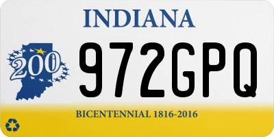 IN license plate 972GPQ