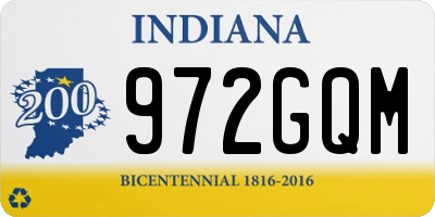 IN license plate 972GQM