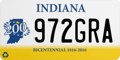 IN license plate 972GRA
