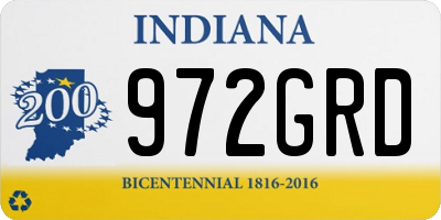 IN license plate 972GRD