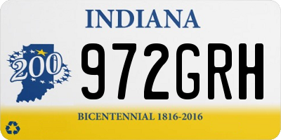 IN license plate 972GRH