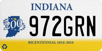 IN license plate 972GRN