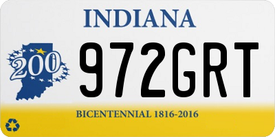 IN license plate 972GRT