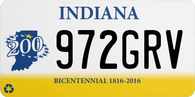 IN license plate 972GRV
