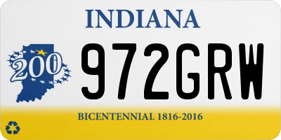 IN license plate 972GRW