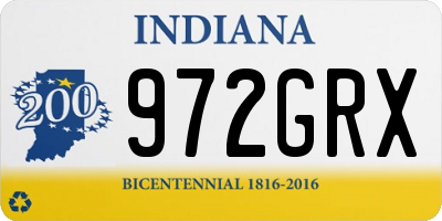 IN license plate 972GRX