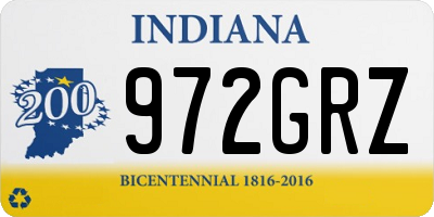 IN license plate 972GRZ