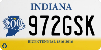 IN license plate 972GSK