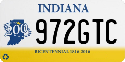 IN license plate 972GTC