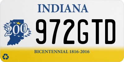 IN license plate 972GTD