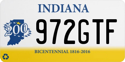 IN license plate 972GTF