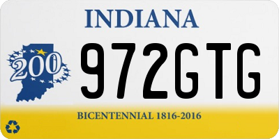 IN license plate 972GTG