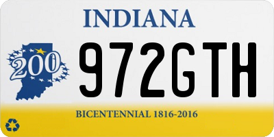 IN license plate 972GTH