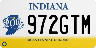 IN license plate 972GTM