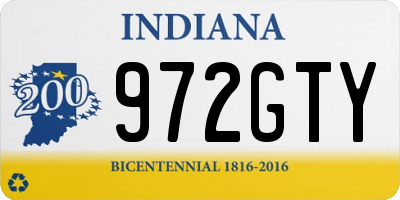 IN license plate 972GTY
