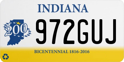 IN license plate 972GUJ