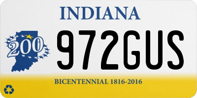 IN license plate 972GUS