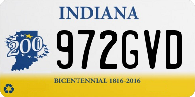 IN license plate 972GVD
