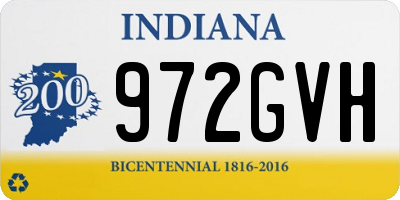 IN license plate 972GVH