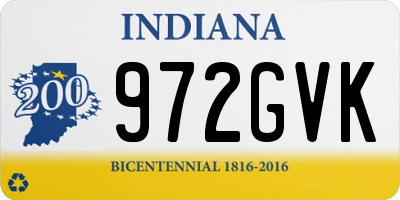 IN license plate 972GVK