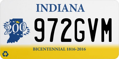 IN license plate 972GVM