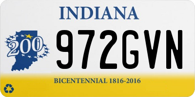 IN license plate 972GVN