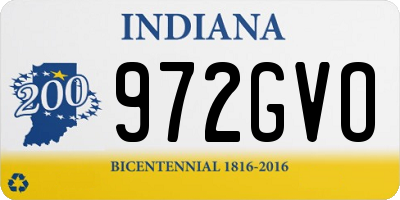 IN license plate 972GVO