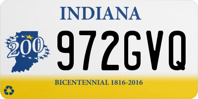 IN license plate 972GVQ