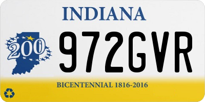 IN license plate 972GVR