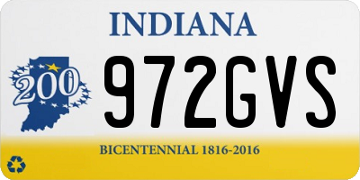 IN license plate 972GVS