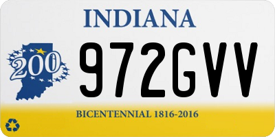 IN license plate 972GVV