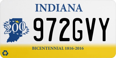 IN license plate 972GVY