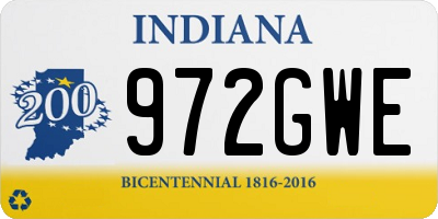 IN license plate 972GWE