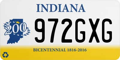 IN license plate 972GXG
