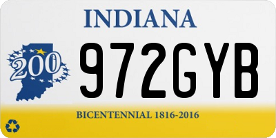 IN license plate 972GYB