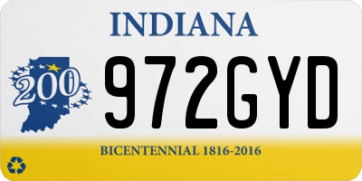 IN license plate 972GYD