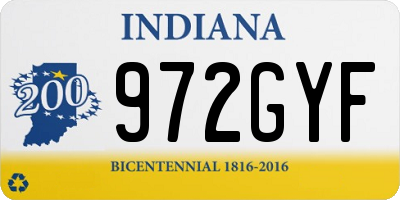 IN license plate 972GYF